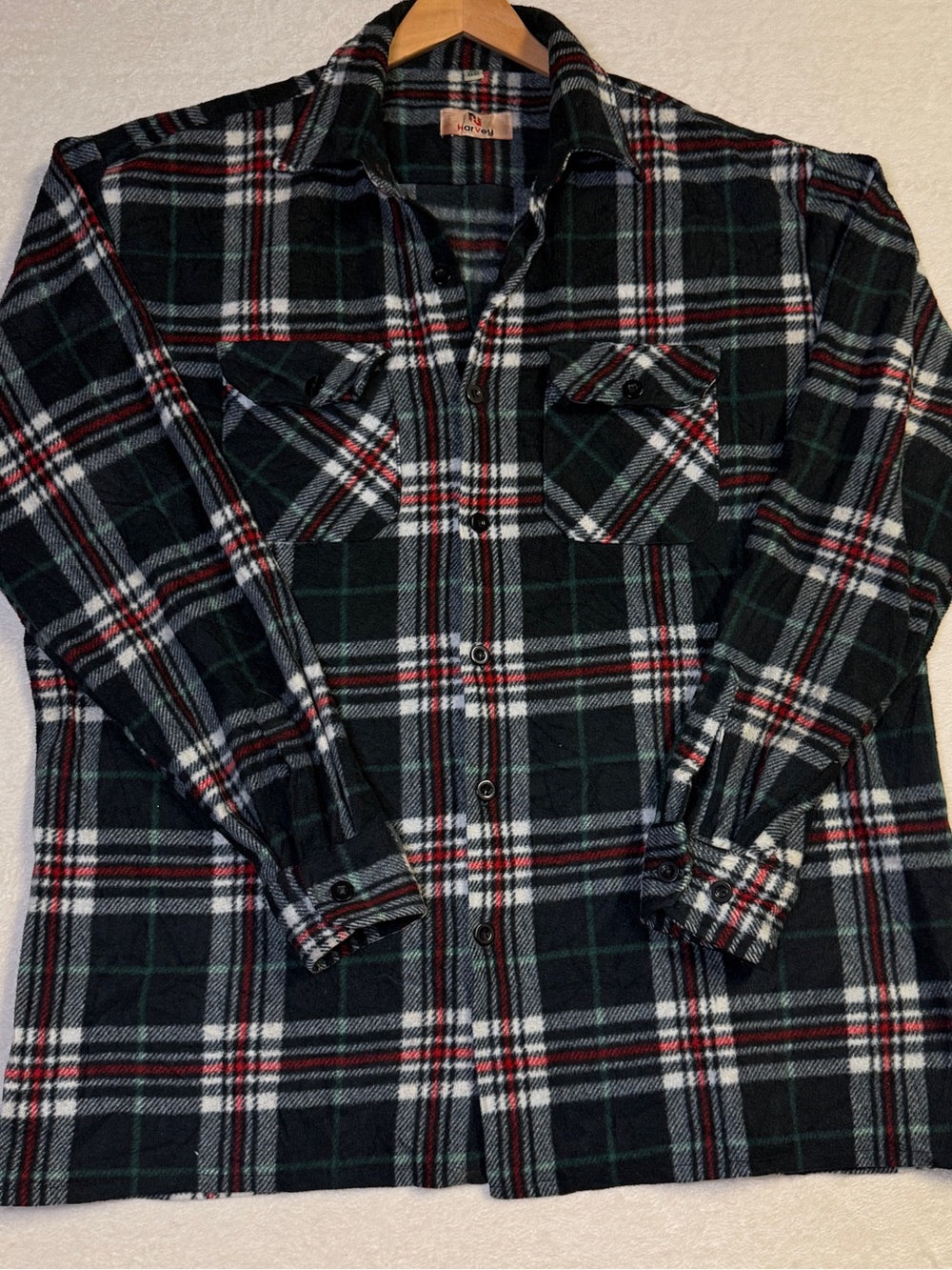 Harveys Blue, Red & White Plaid Button-Down Shirt